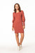 Chic Boat Neck Knit Mini Dress with Flared Sleeves