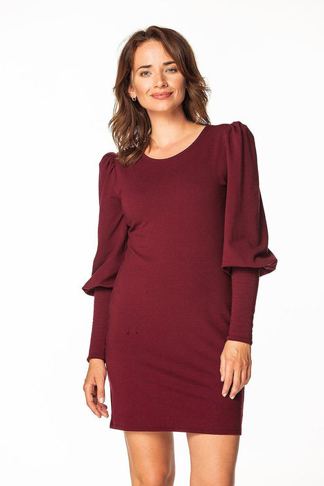 Tessita Boat Neck Long Sleeve Knit Dress