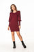 Tessita Boat Neck Long Sleeve Knit Dress