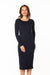 Tessita Cotton Knit Boat Neck Daydress