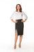 Chic Midi Pencil Skirt with Hidden Zipper and Stylish Slit