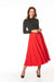 Sophisticated Mid-Calf Skirt with Chic Zipper Accent