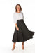 Sophisticated Mid-Calf Slit Skirt with Eye-Catching Zipper Accent