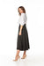 Sophisticated Mid-Calf Slit Skirt with Eye-Catching Zipper Accent