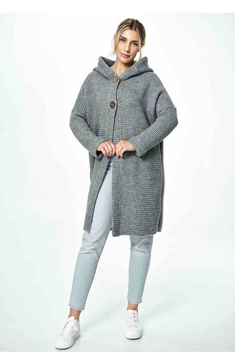 Elegant Hooded Knitted Cardigan for Ultimate Comfort