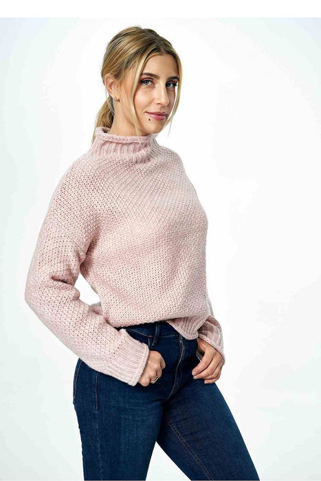 Trendy Half Turtleneck Cozy Knit Jumper