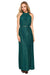 Elegant Brocade Halter Maxi Dress with Adjustable Tie Waist