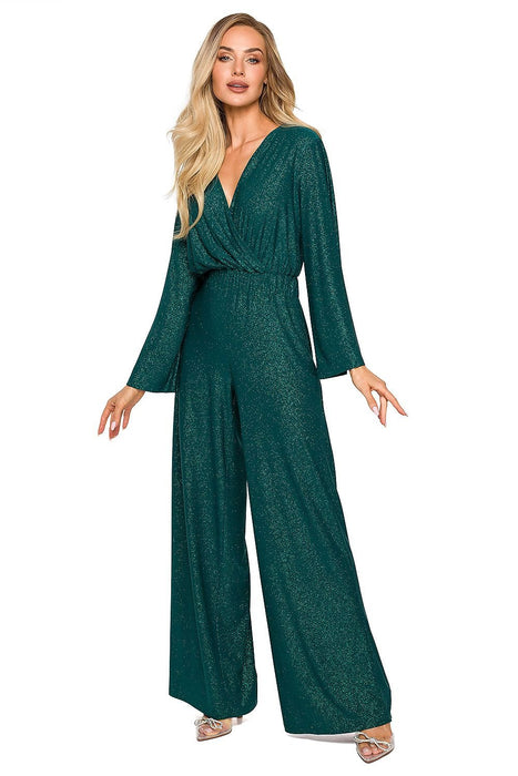 Chic Brocade Elegance Jumpsuit