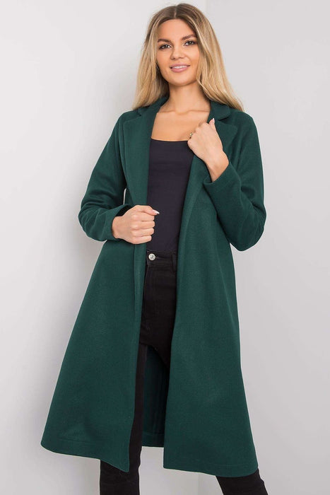 Chic Parisian Long Coat with Eye-Catching Shoulder Details