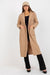 Chic Women's Coat with Tie Belt and Elegant Details