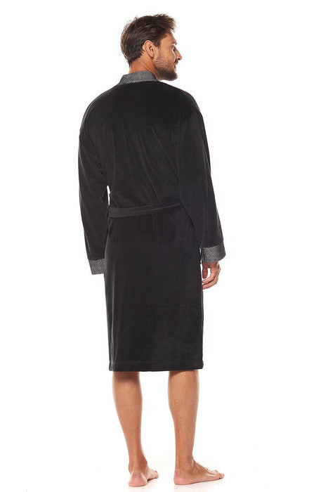 Sumptuous Men's Velour Shawl Collar Robe