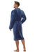 Chic Men's Knit Bathrobe with Stylish Chest Detail and Practical Pockets