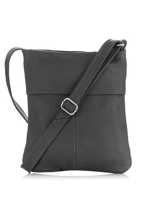 Stylish Minimalist Natural Leather Crossbody Bag with Functional Compartments