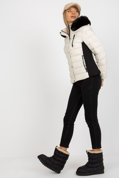 Chic Insulated Winter Coat with Removable Faux Fur Hood