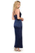 Sophisticated Maxi Gown with Elegant Neckline and Dramatic Slit