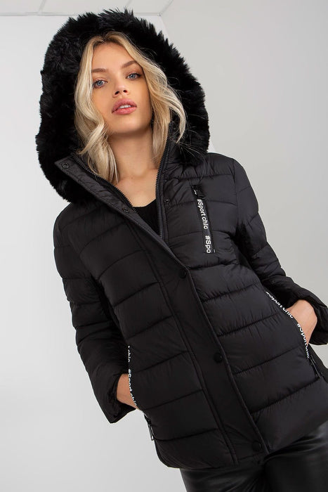 Chic Insulated Winter Coat with Removable Faux Fur Hood