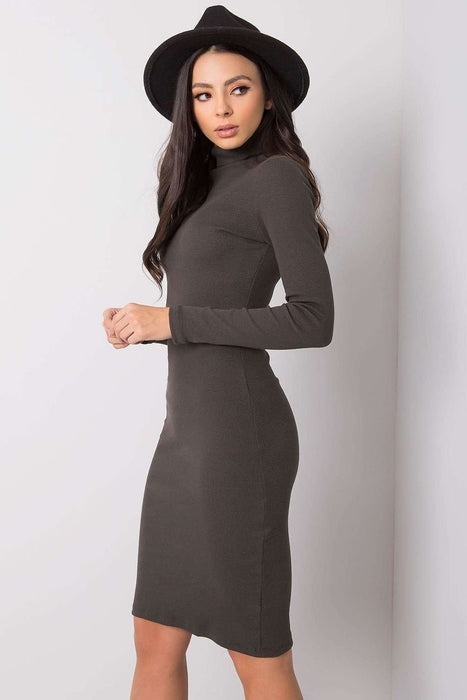 Elegant Cotton Blend Turtleneck Daydress for Everyday Style