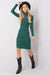 Elegant Cotton Blend Turtleneck Daydress for Everyday Style