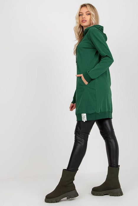 Casual Comfort Hooded Sweat Dress with Functional Pockets