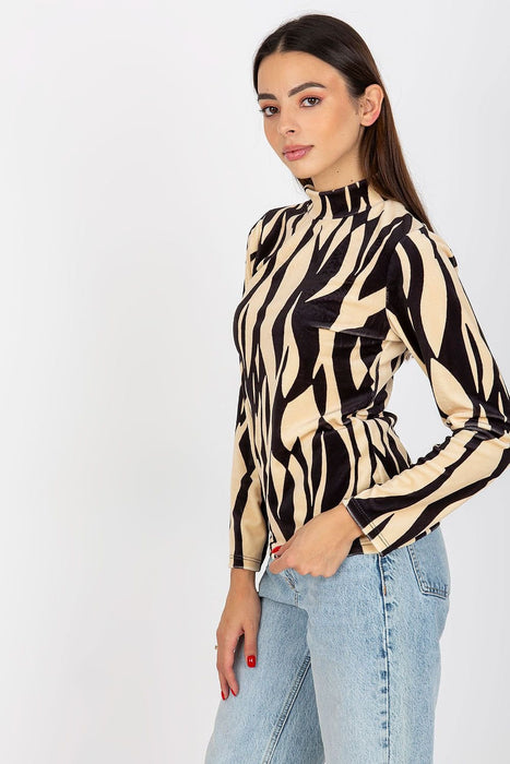 Chic Velour Blouse with Parisian Flair