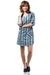 Chic Plaid Heart Day Dress with Gold Embellishments - Model 42511 Moe