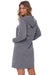 Opulent Women's Hooded Zip-Up Bathrobe for Ultimate Comfort