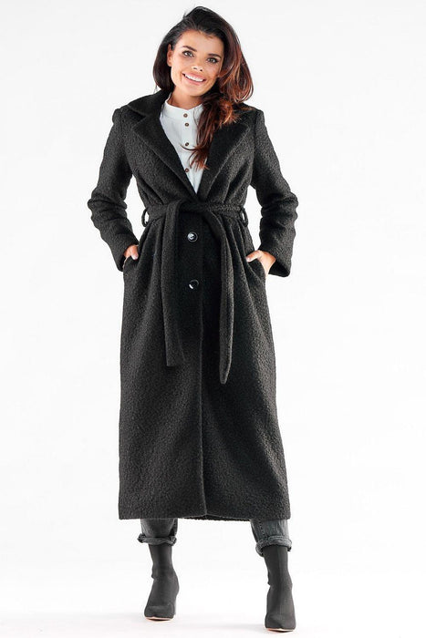 Elegant Belted Maxi Coat