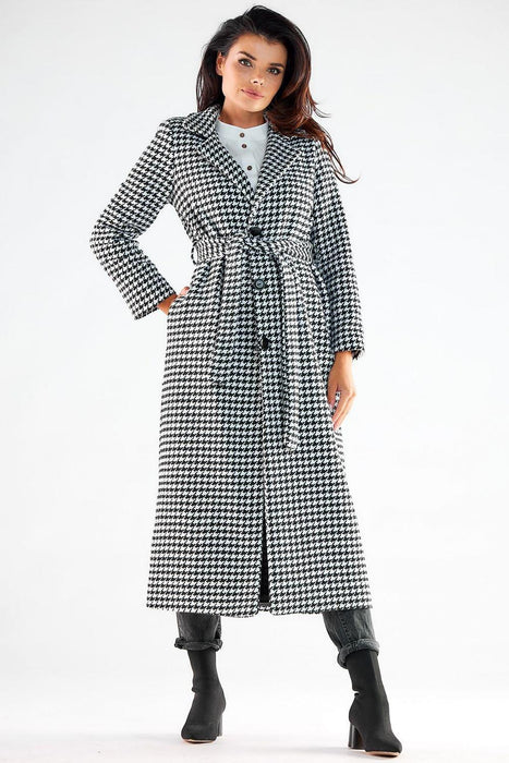 Elegant Belted Maxi Coat