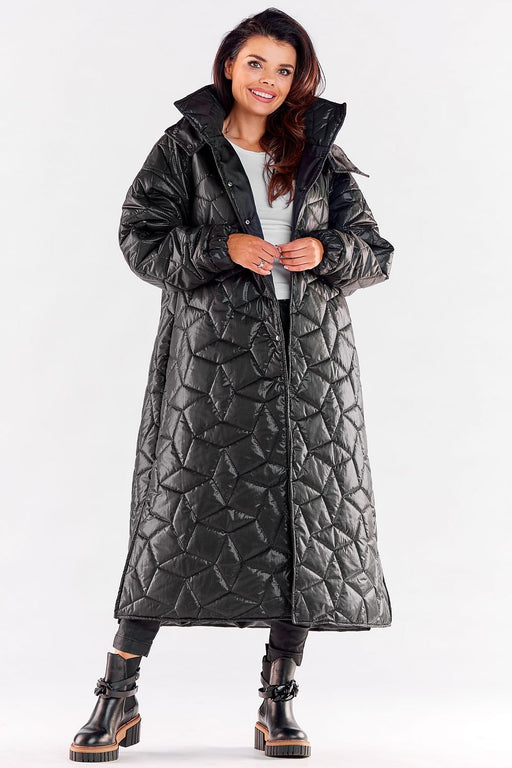 Quilted Hooded Coat with Enhanced Mobility Design