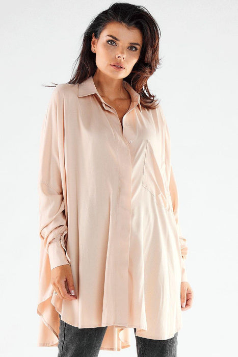 Effortlessly Chic Oversized Long Sleeve Awama Top