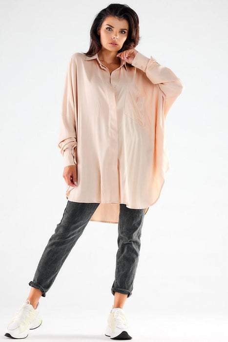 Effortlessly Chic Oversized Long Sleeve Awama Top