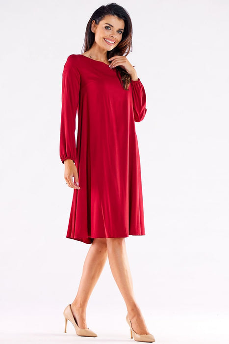 Trendy Trapeze Daydress with Comfy Elastic Sleeves