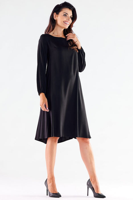 Trendy Trapeze Daydress with Comfy Elastic Sleeves