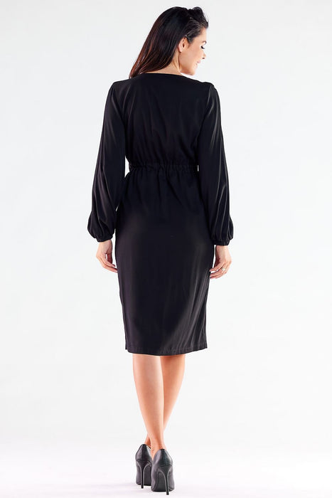 Sophisticated V-Neck Long-Sleeve Gala Dress