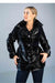 Sleek High-Collar Quilted Jacket with Fashionable Elastic Accents