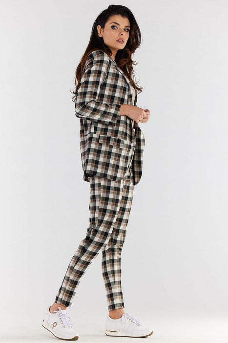 Trendy Handcrafted Checkered Urban Jacket