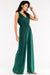 Sophisticated Wide Leg Jumpsuit Ensemble with Stylish Envelope Top - Exquisite Polish Craftsmanship