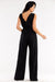 Sophisticated Wide Leg Jumpsuit Ensemble with Stylish Envelope Top - Exquisite Polish Craftsmanship