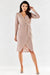 Chic Adjustable Waist Envelope Sleeve Dress - Crafted in Poland