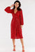 Chic Customizable Polish Envelope Wrap Dress with Side Ties