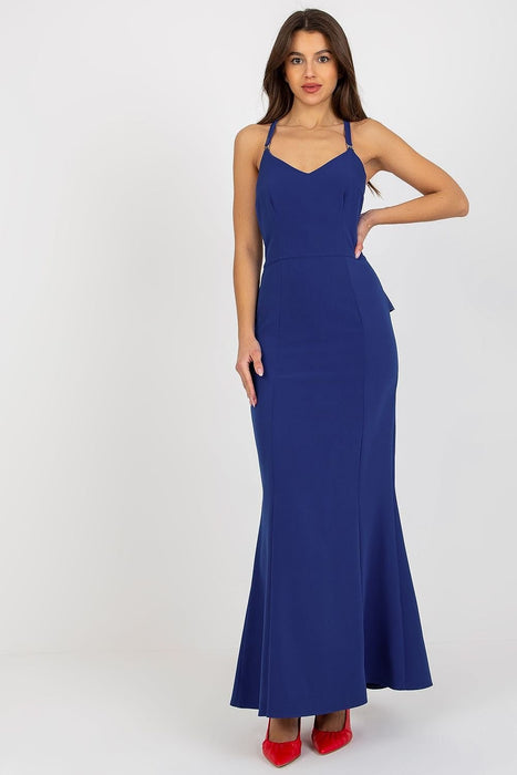 Strapless Elegant Gown with Chic Ruffle Detail