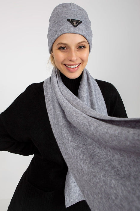 Elegant Angora Blend Winter Hat and Scarf Duo