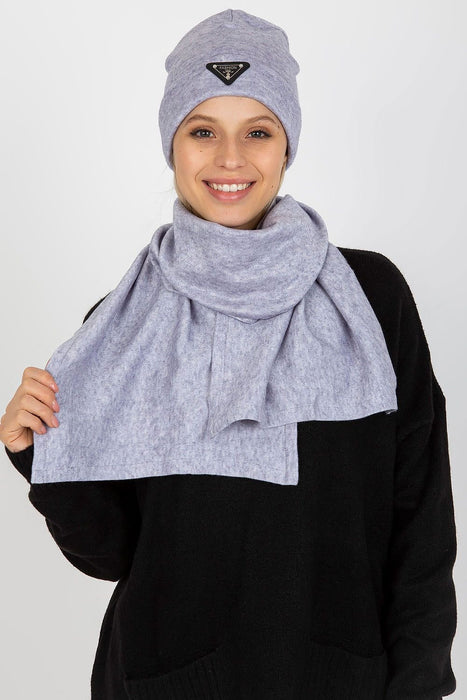 Elegant Angora Blend Winter Hat and Scarf Duo