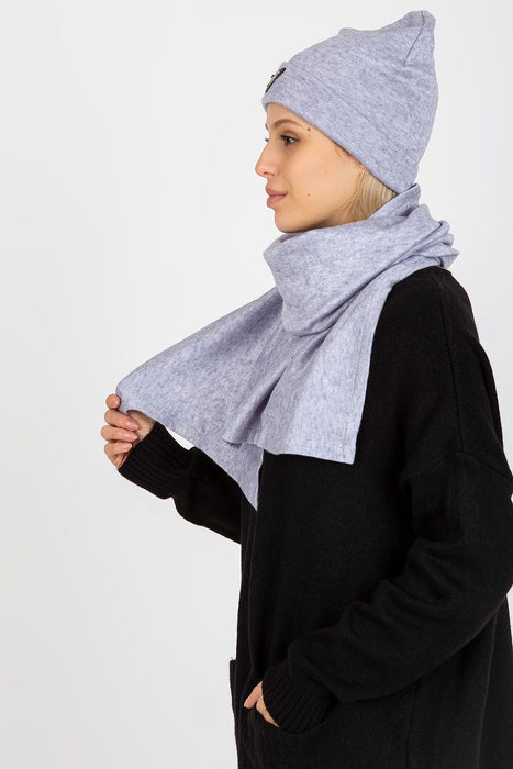 Elegant Angora Blend Winter Hat and Scarf Duo