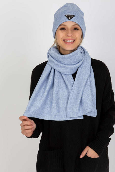 Elegant Angora Blend Winter Hat and Scarf Duo