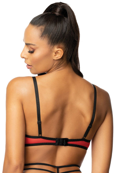 Lace-Up Push-Up Bra with Versatile Straps