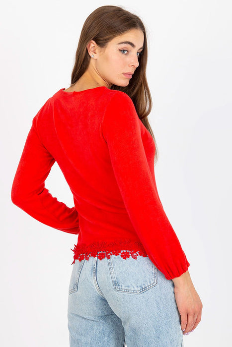 Elegant Long Sleeve Wool Blend Top