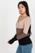 Chic Ribbed Long Sleeve Blouse with Heart-Shaped Neckline