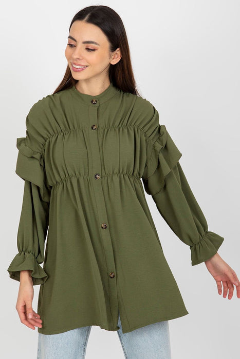 Bella Elegant Ruffled Long Sleeve Shirt