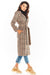 Elegant Double Collar Coat with Belted Waist